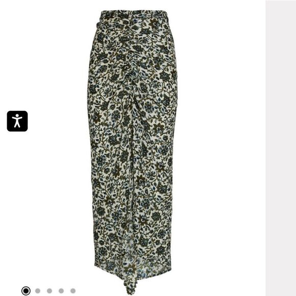 Veronica Beard Pixie Ruched Silk Midi Skirt - Picture 5 of 8